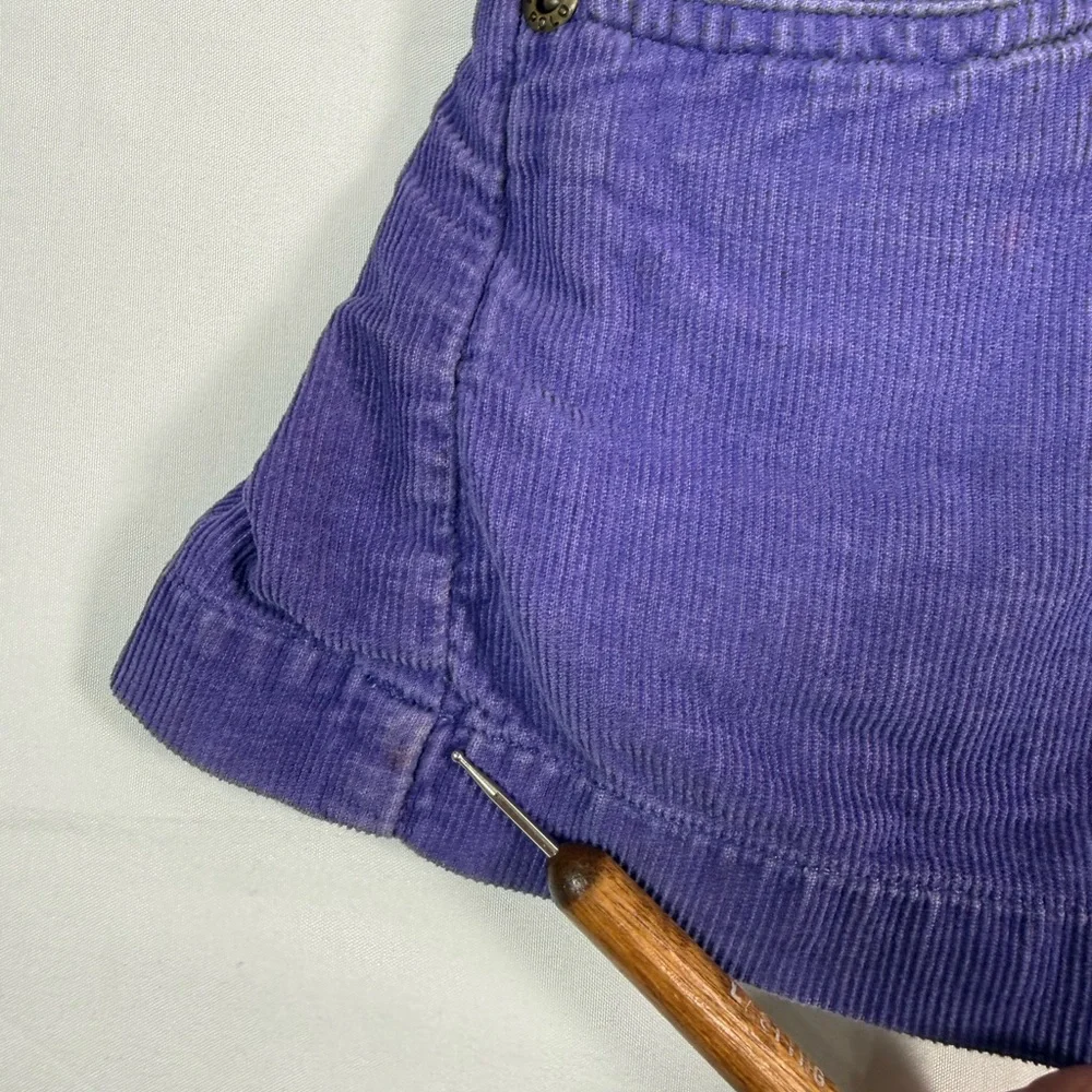 RALPH LAUREN Girls Corduroy Mini‎ Skort 4/4T Purple Pleated Pony Logo Preppy Y2K
